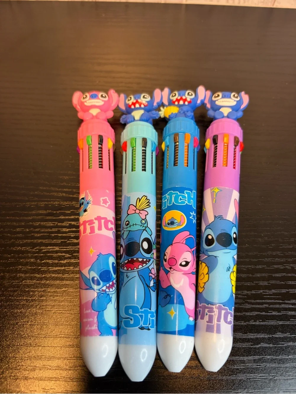 4Pcs Lilo And Stitch Character Multi-Color Retractable Pens for Kids